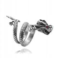 Miniatyrbild 1 av 9: RING Vigselring DRAKE SIGNET JUSTERBAR Vintage HERR SILVER METALL
