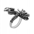 Miniatyrbild 1 av 6: RING Vigselring DRAKE SIGNET JUSTERBAR Vintage HERR SILVER METALL