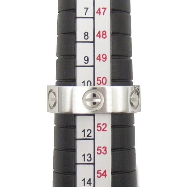 Pre-owned Cartier Platinum Classic Love Ring Silver
