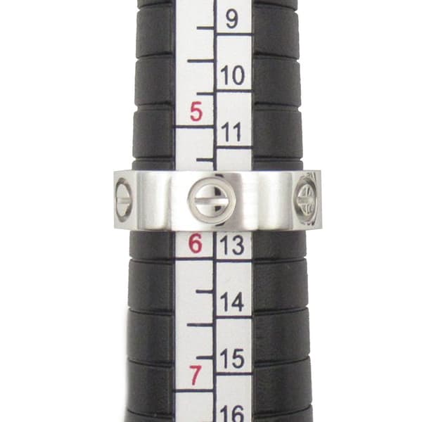 Pre-owned Cartier Platinum Classic Love Ring Silver