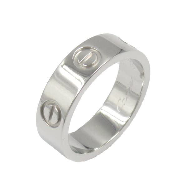 Pre-owned Cartier Platinum Classic Love Ring Silver