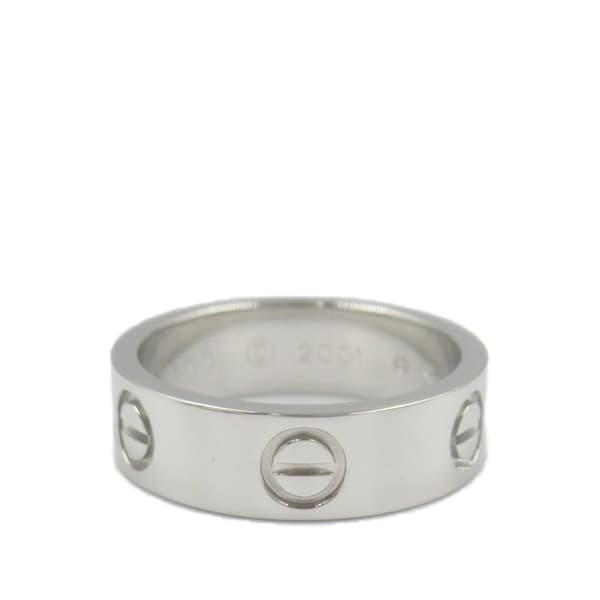 Pre-owned Cartier Platinum Classic Love Ring Silver