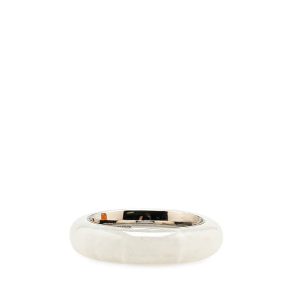 Pre-owned Louis Vuitton Metal and Stone Burg Ring White