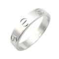 Miniatyrbild 3 av 5: Pre-owned Cartier 18K White Gold Small Love Ring Silver