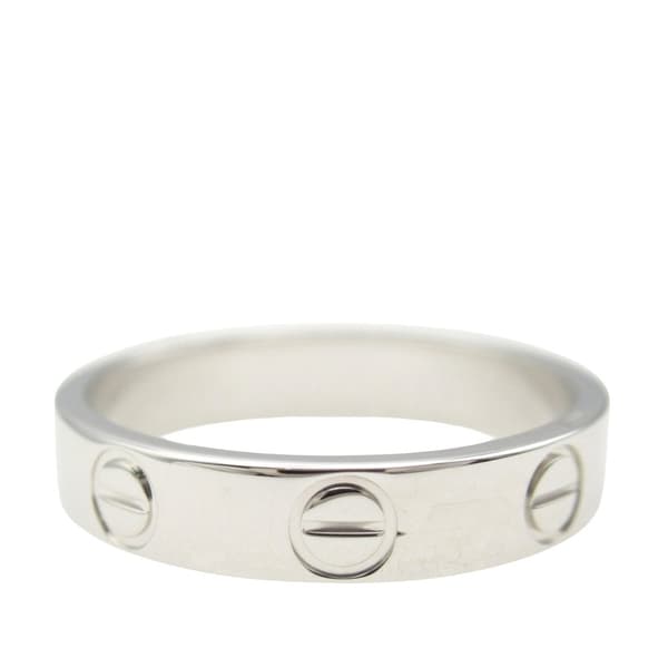Pre-owned Cartier 18K White Gold Small Love Ring Silver
