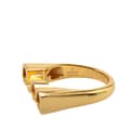 Miniatyrbild 4 av 5: Pre-owned Gucci Gold Plated GUCCI Letter Ring Gold