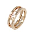 Miniatyrbild 3 av 6: Pre-owned Bvlgari 18K Rose Gold B.Zero1 One Band Ring with Openword Logo Spiral Pink