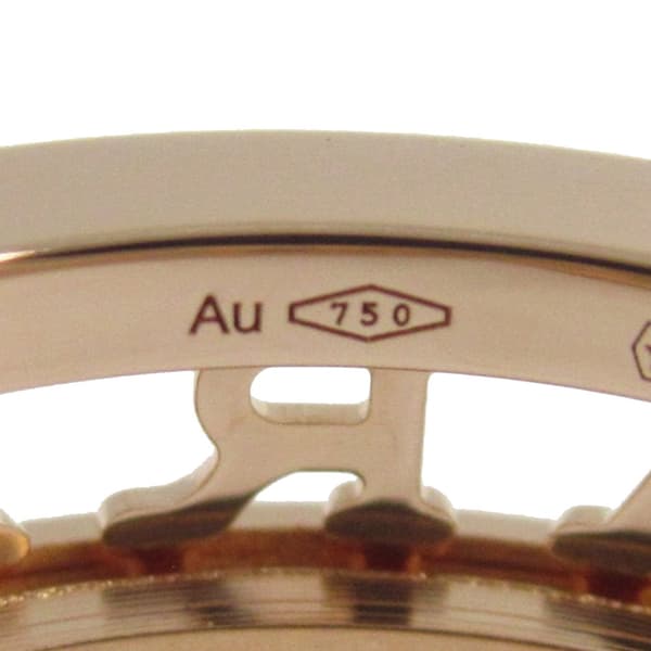 Pre-owned Bvlgari 18K Rose Gold B.Zero1 One Band Ring with Openword Logo Spiral Pink