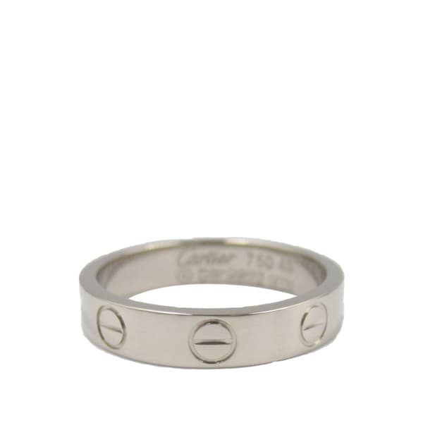 Pre-owned Cartier 18K White Gold Small Love Ring White