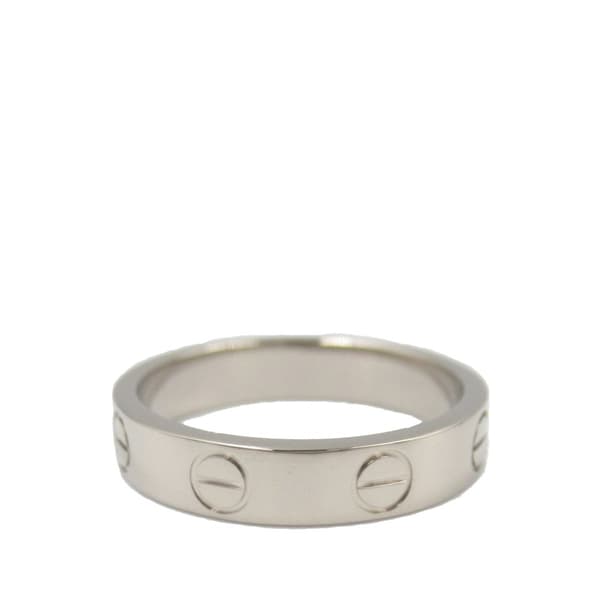 Pre-owned Cartier 18K White Gold Small Love Ring White