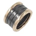 Pikkukuva 3 / 5: Pre-owned Bvlgari 18K Rose Gold and Ceramic B.Zero1 Three Band Ring Pink