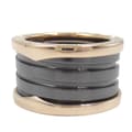 Pikkukuva 2 / 5: Pre-owned Bvlgari 18K Rose Gold and Ceramic B.Zero1 Three Band Ring Pink