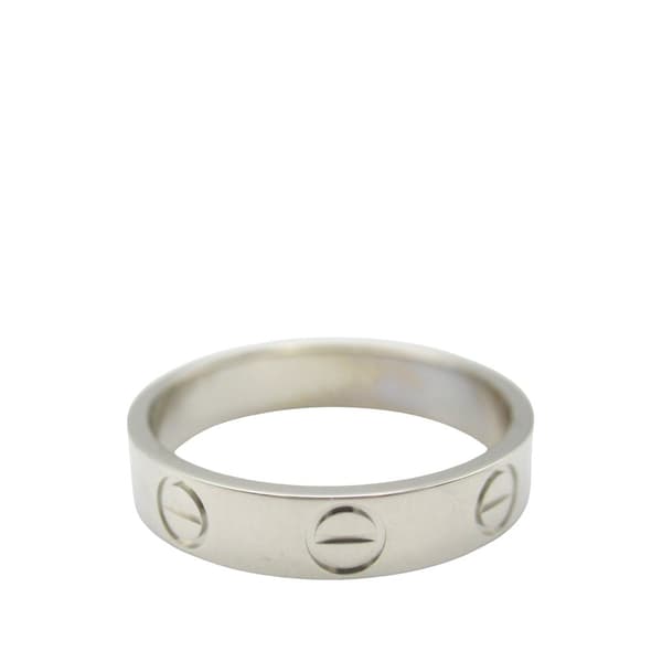 Pre-owned Cartier Platinum Small Love Ring Silver