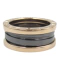 Pikkukuva 1 / 4: Pre-owned Bvlgari 18K Rose Gold and Ceramic B.Zero1 Two Band Ring Pink