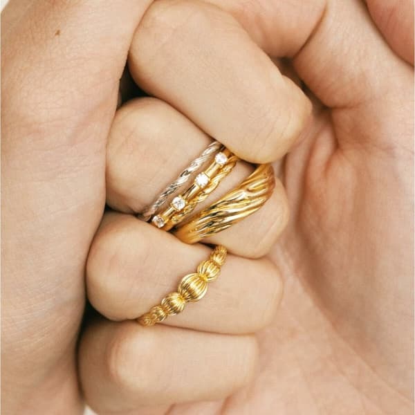 Ring til kvinder 24KAE 124142Y/56 Gylden 16