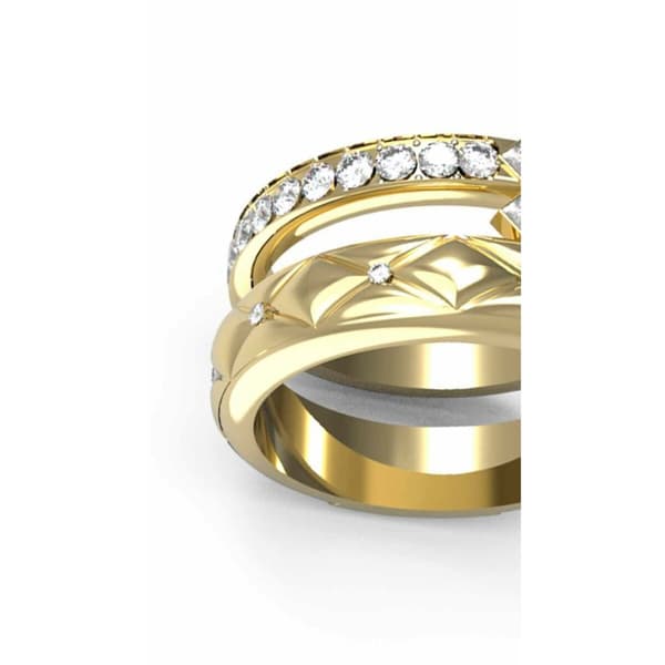 Ring til kvinder Guess JUBR04586JWYG52 12 Gylden