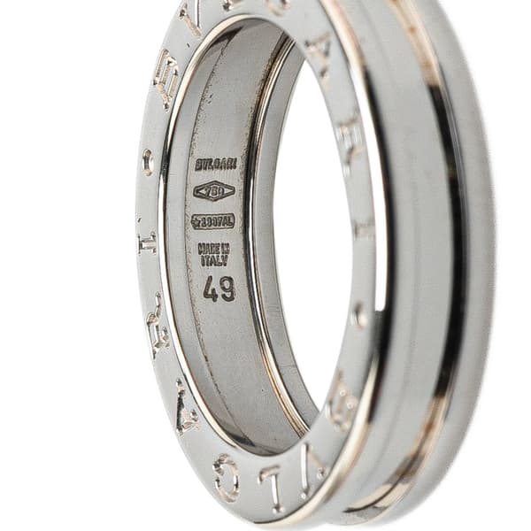 Pre-owned Bvlgari 18K White Gold B.Zero1 One Band Ring Silver