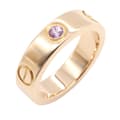 Miniatyrbilde 4 av 4: Pre-owned Cartier 18K Rose Gold and Pink Sapphire Classic Love Ring Pink