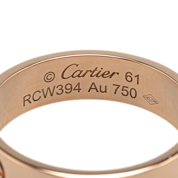Pre-owned Cartier 18K Rose Gold Classic Love Ring Pink