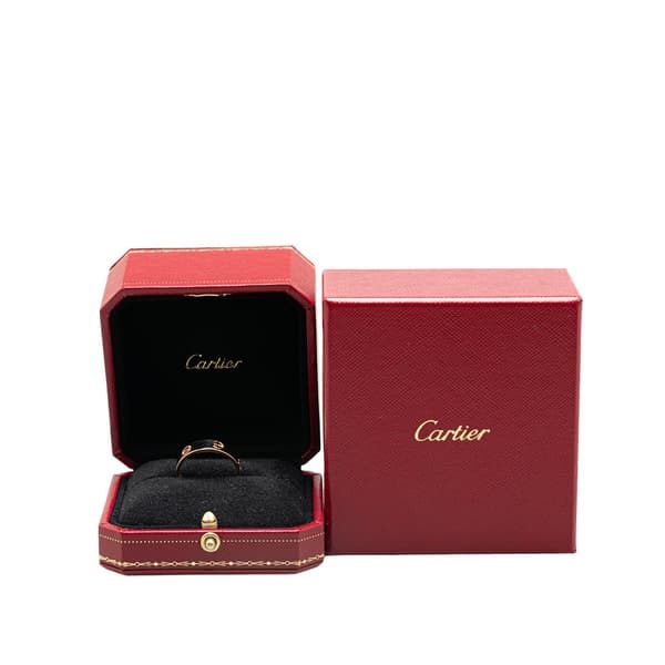 Pre-owned Cartier 18K Rose Gold Classic Love Ring Pink
