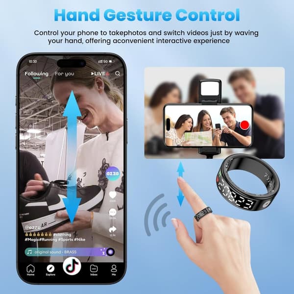 INF Smart Ring: Din ultimate helse- og fitnessovervåker Sort 11