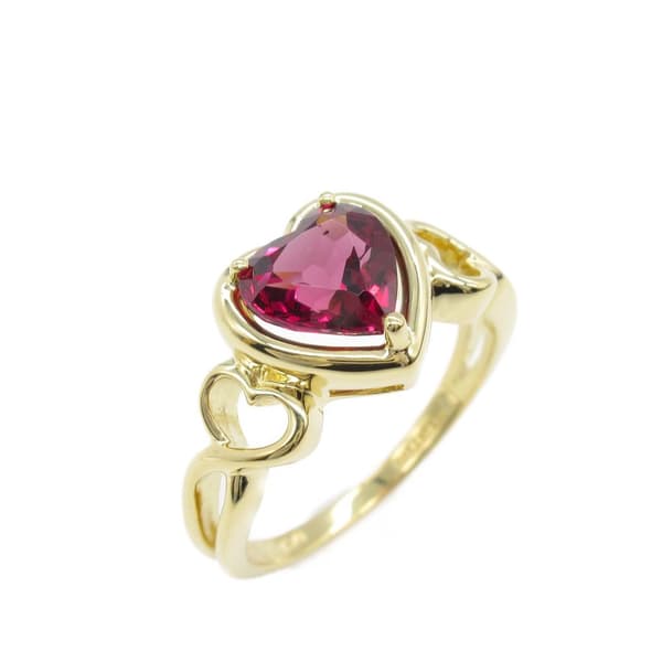 Pre-owned Tiffany 18K Yellow Gold Garnet Heart Ring Gold