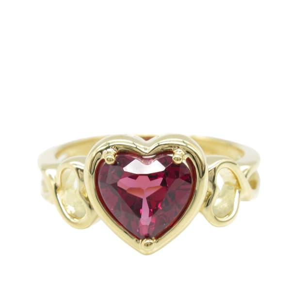 Pre-owned Tiffany 18K Yellow Gold Garnet Heart Ring Gold