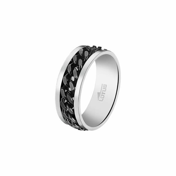 Miesten sormus Lotus LS2394-3/226 Musta Hopeinen 26