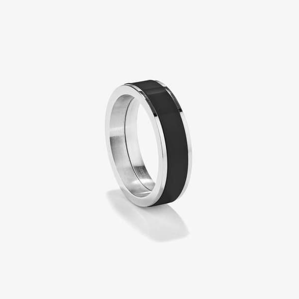 Herr ring Radiant RH000022-24 Silvrig Svart 24