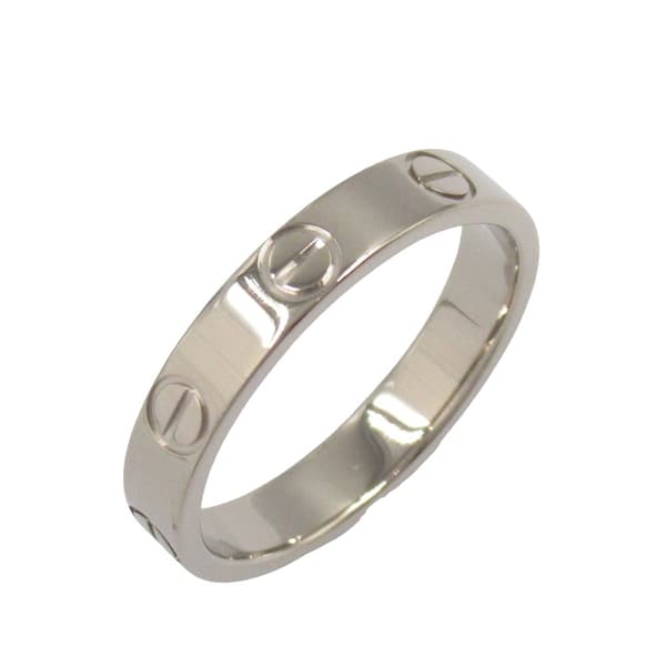 Pre-owned Cartier 18K White Gold Small Love Ring Silver