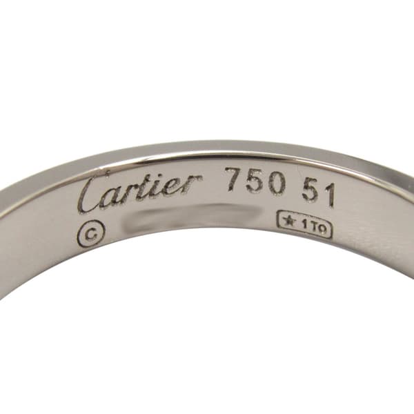Pre-owned Cartier 18K White Gold Small Love Ring Silver