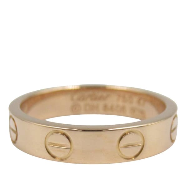 Pre-owned Cartier 18K Rose Gold Small Love Ring Pink