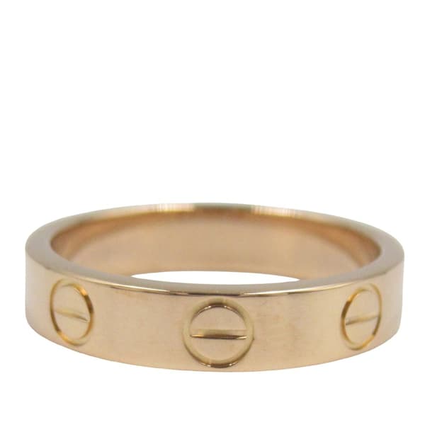 Pre-owned Cartier 18K Rose Gold Small Love Ring Pink