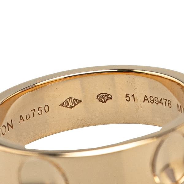 Pre-owned Louis Vuitton 18K Yellow Gold Empreinte Ring Gold