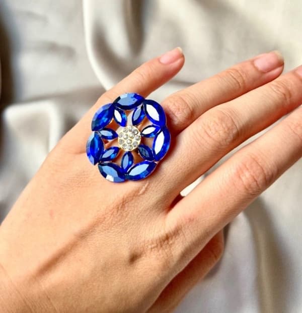 Agélii Fashion - Rhinestone ring - choose your favorite color