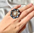 Miniatyrbillede 1 af 2: Agélii Fashion - Rhinestone ring - choose your favorite color
