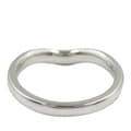 Miniatyrbild 3 av 4: Pre-owned Tiffany Platinum Elsa Peretti Curved Wedding Band Ring Silver