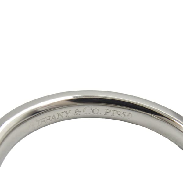 Pre-owned Tiffany Platinum Elsa Peretti Curved Wedding Band Ring Silver