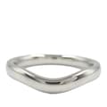 Miniatyrbild 2 av 4: Pre-owned Tiffany Platinum Elsa Peretti Curved Wedding Band Ring Silver
