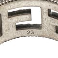 Miniatyrbild 5 av 7: Pre-owned Gucci Sterling Silver Wide G Cube Cutout Band Ring Silver