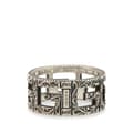 Miniatyrbild 1 av 7: Pre-owned Gucci Sterling Silver Wide G Cube Cutout Band Ring Silver