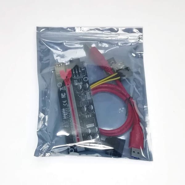 6 kpl PCI-E Riser 010S Plus Gold USB 3.0 1X – 16X 6PIN