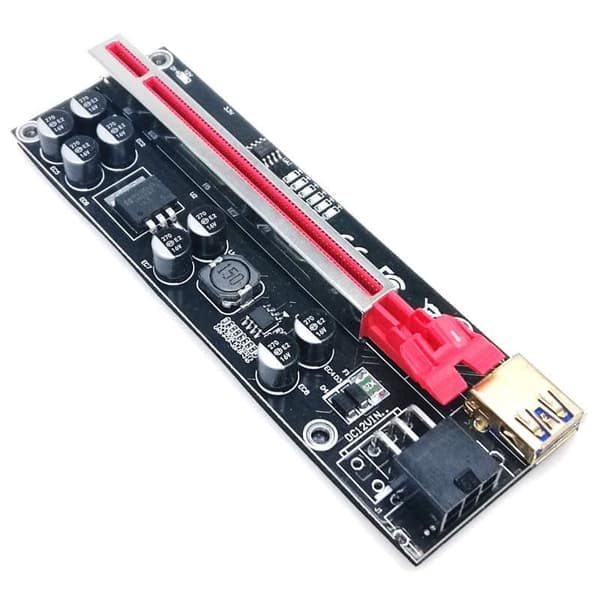 6 kpl PCI-E Riser 010S Plus Gold USB 3.0 1X – 16X 6PIN