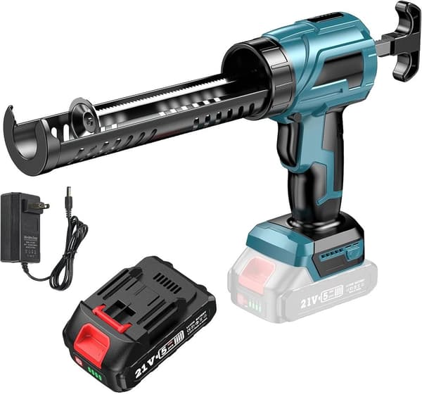 Trådløs elektrisk limpistol, 4-trins justerbar, 300KG tryk, ergonomisk design,21V én opladning fem