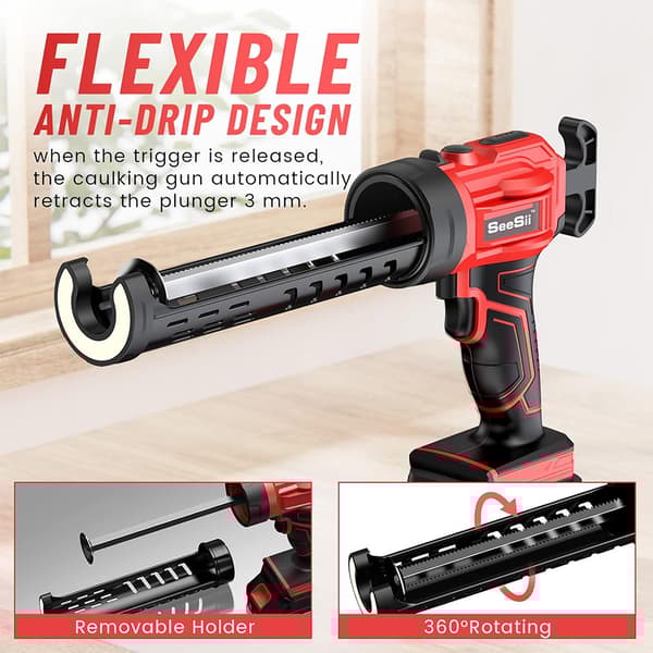 Trådlös Fogpistol, Borstlös Motor, Justerbar Hastighet, LED-lampa,med 2X2.0Ah