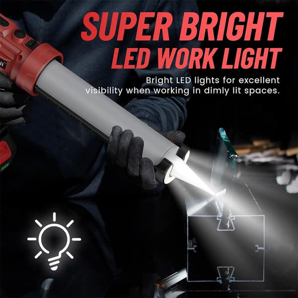 Trådlös Fogpistol, Borstlös Motor, Justerbar Hastighet, LED-lampa,med 2X2.0Ah