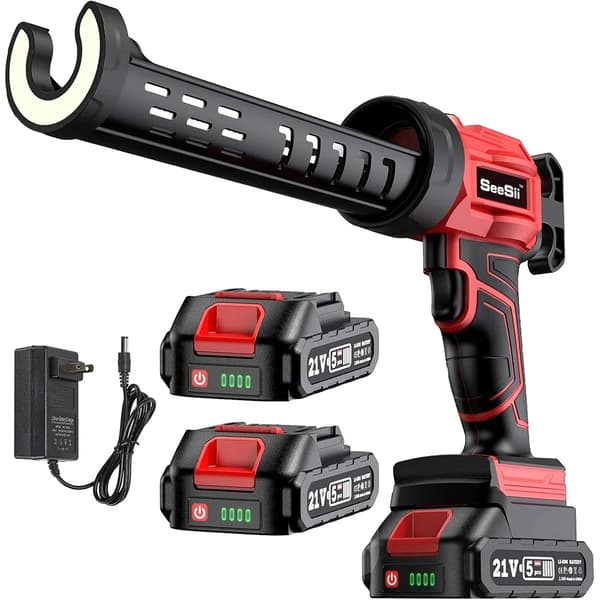 Trådlös Fogpistol, Justerbar Hastighet, 10oz Kapacitet, LED-lampa,med 2-batteri
