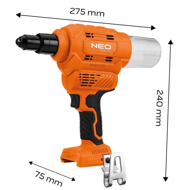 Riveter 18V E+, utan batteri