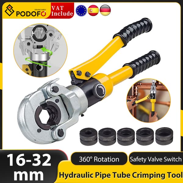 Podofo Hydraulisk Klemmetang, Alsidig Størrelsesområde, Effektiv To-hastighedsdrift,HVID