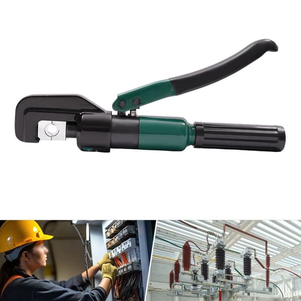 Hydraulinen puristustyökalu, 60 kN puristusvoima, monipuoliset muottikoot, kestävä rakenne
